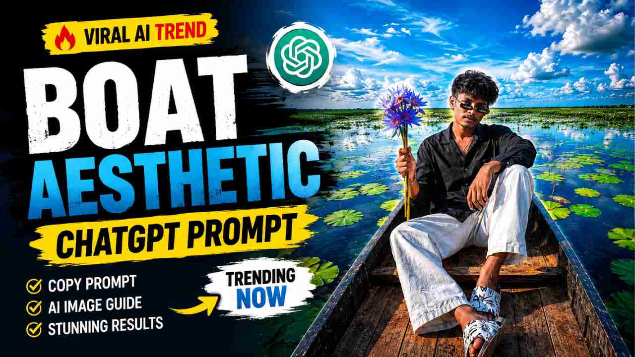Boat Aesthetic ChatGPT Prompt 2026 | Viral AI Boat Photo by Biruli.in
